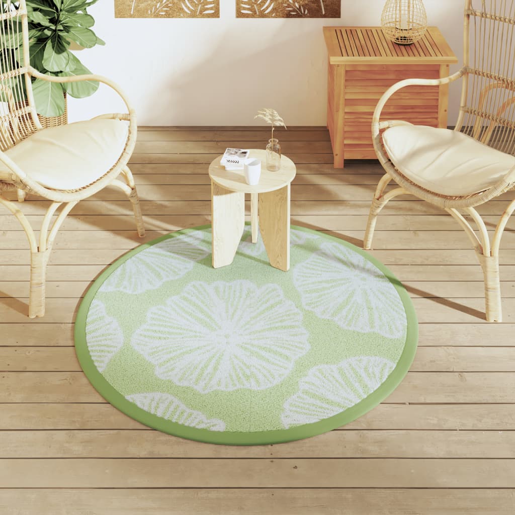 Vidaxl Outside rug Ø 120 cm Polypropene green