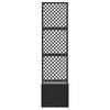 Vidaxl tuin bloempot zwart 35 x 30 x 135 cm metaal