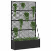 Vidaxl tuin bloempot zwart 105 x 30 x 170 cm metaal