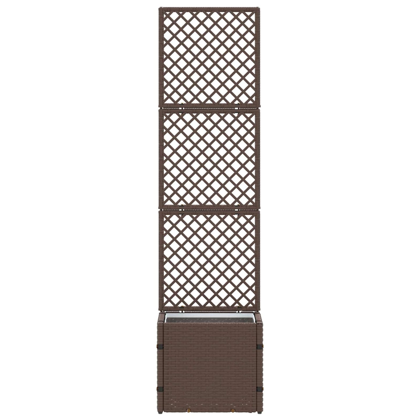 Vidaxl tuin bloempot bruin 35 x 30 x 135 cm metaal