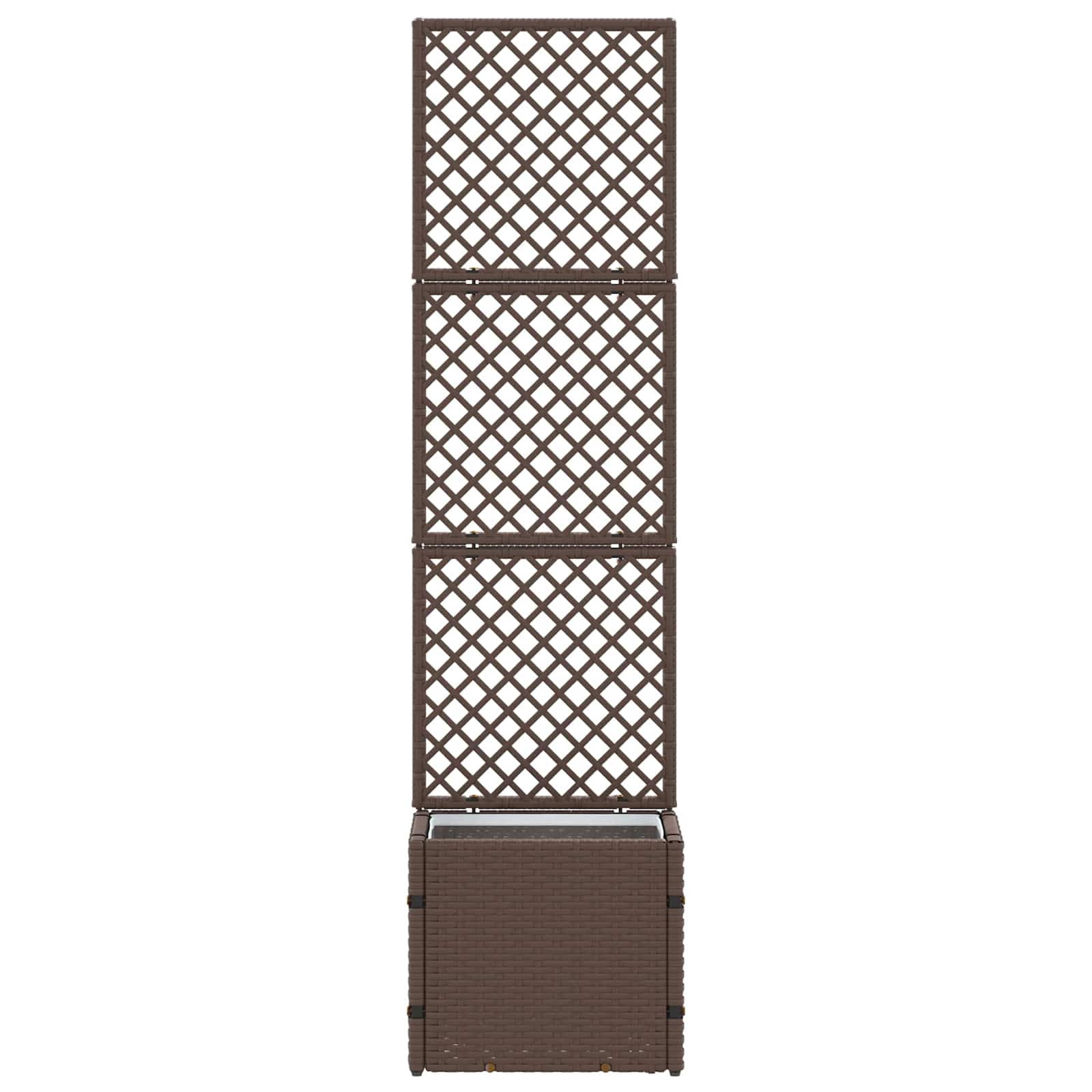 Vidaxl tuin bloempot bruin 35 x 30 x 135 cm metaal