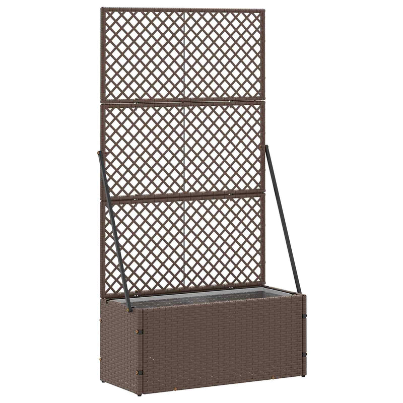 Vidaxl tuin bloempot bruin 70 x 30 x 135 cm metaal