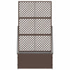 Vidaxl tuin bloempot bruin 70 x 30 x 135 cm metaal