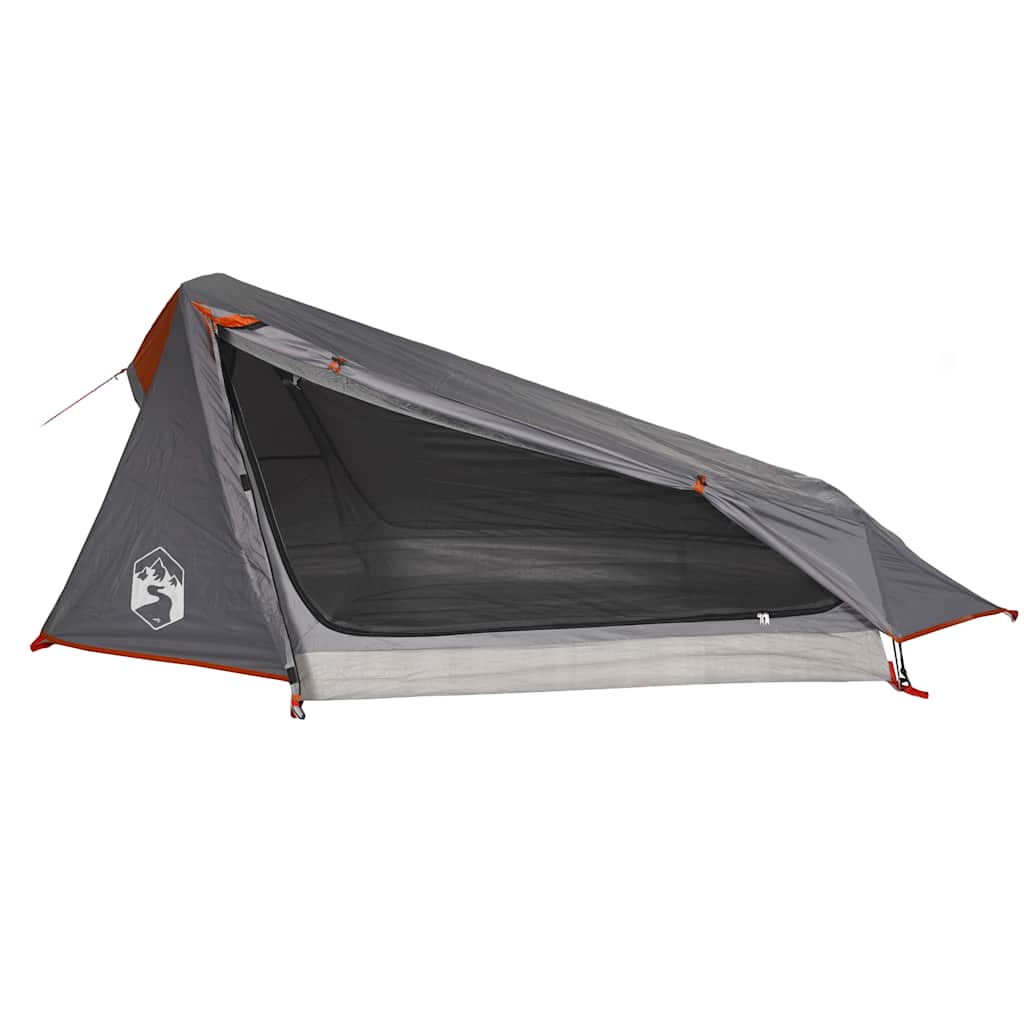 Tenda a tunnel Vidaxx per 1 persona impermeabile grigia e arancione