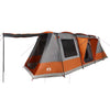 Vidaxl Tunnel Tenda di 4 persone impermeabile grigio e arancione