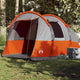 Vidaxl Tunnel Tenda di 4 persone impermeabile grigio e arancione
