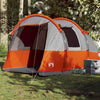 Vidaxl Tunnel Tenda di 4 persone impermeabile grigio e arancione