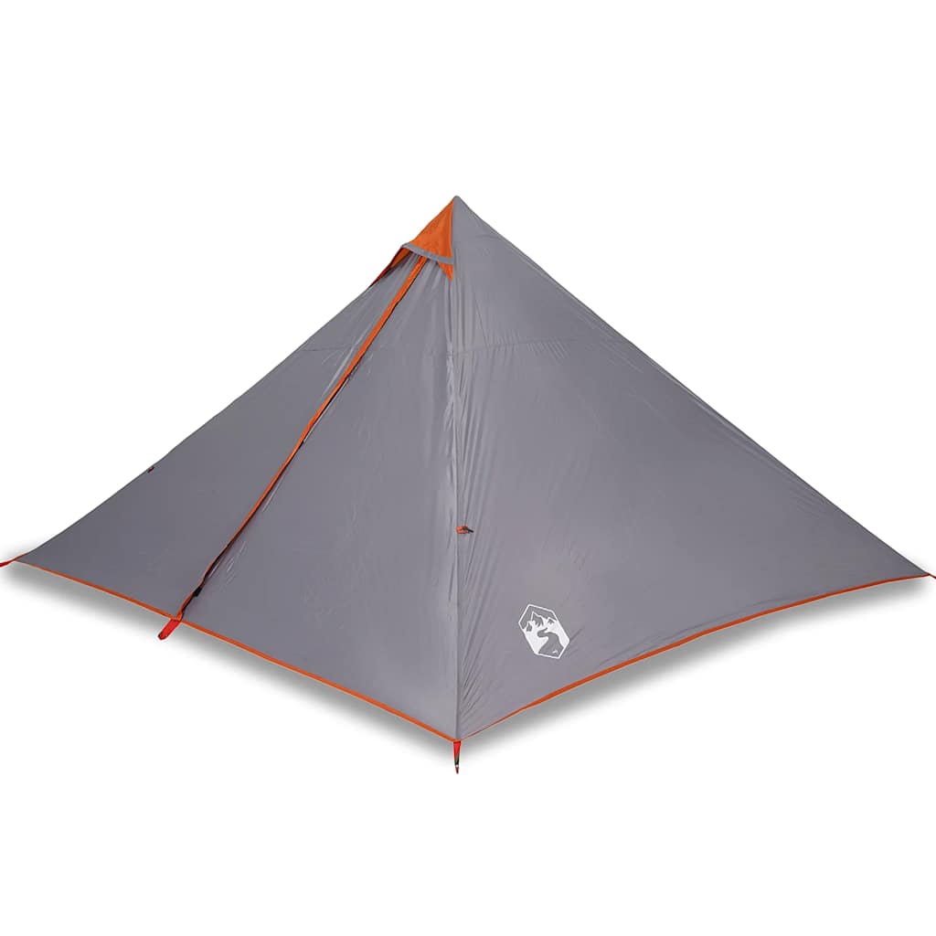 Vidaxl Tipente per la famiglia Waterproof Grey e arancione di 7 persone