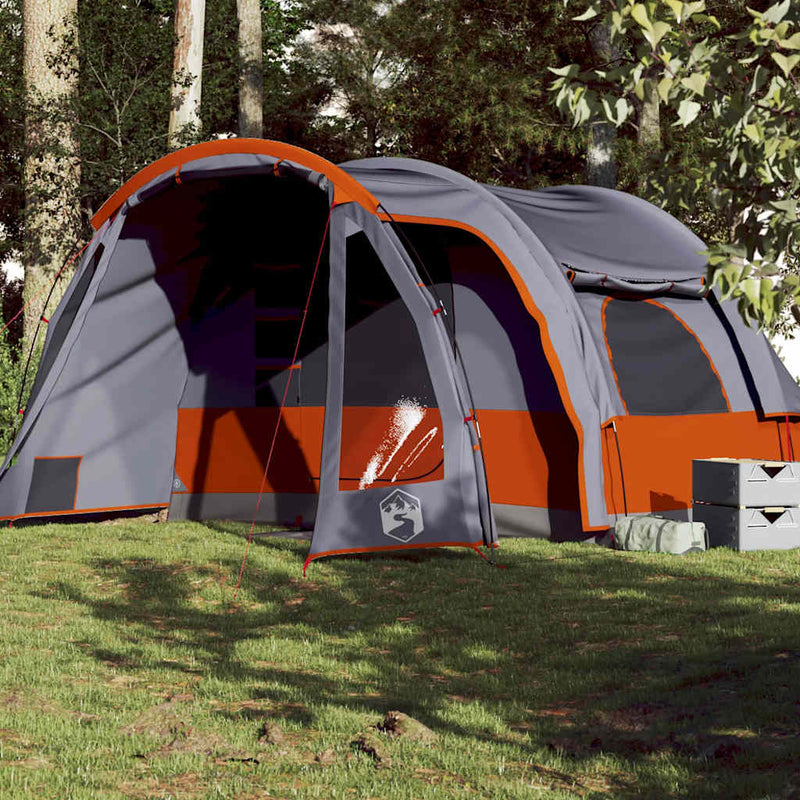 Tenda da campeggio VidaXL 6 persone impermeabile grigia