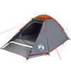 Vidaxl Dome Tenda per 2 persone impermeabile grigio e arancione