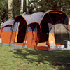 Tenda tunnel Vidaxl 8 persone impermeabili grigio e arancione
