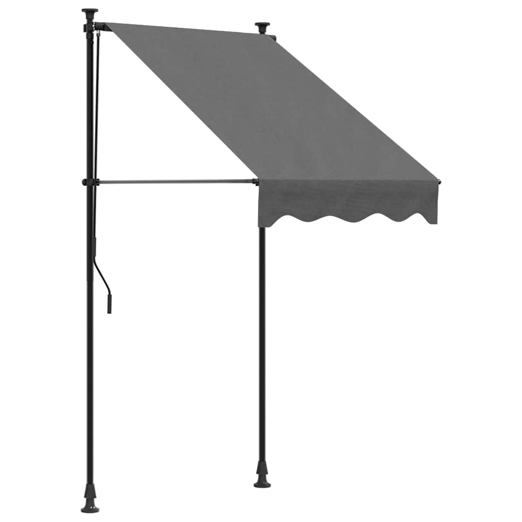 Tenda da sole estensibile Vidaxx 100x150 cm tessuto e acciaio antracite