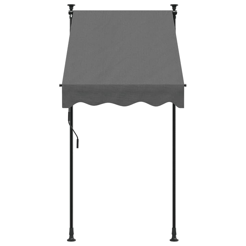 Tenda da sole estensibile Vidaxx 100x150 cm tessuto e acciaio antracite