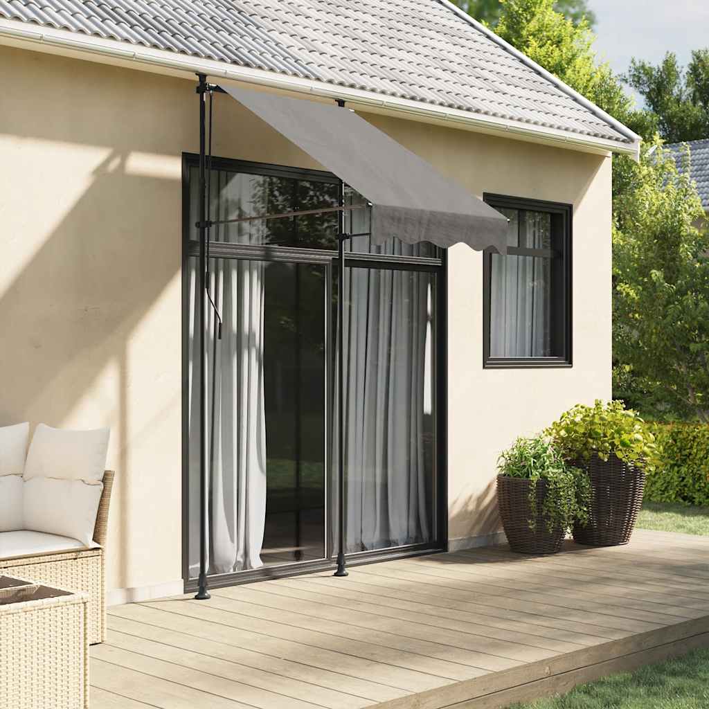 Tenda da sole estensibile Vidaxx 100x150 cm tessuto e acciaio antracite
