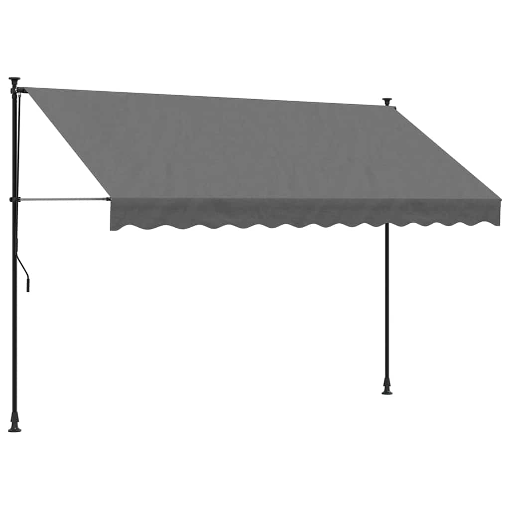 Tenda da sole estensibile Vidaxx 300x150 cm tessuto e acciaio antracite