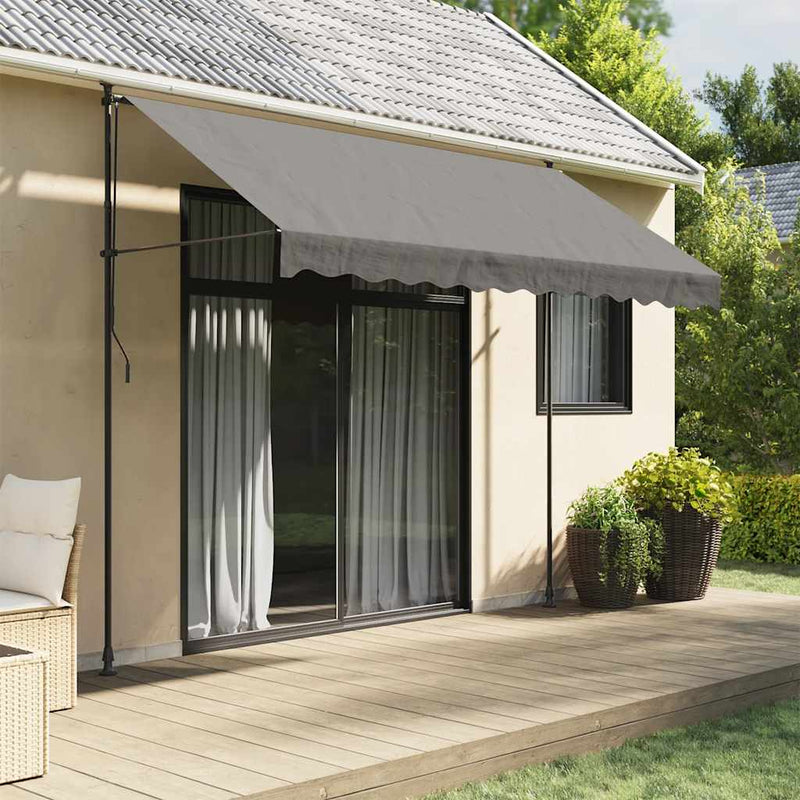 Tenda da sole estensibile Vidaxx 300x150 cm tessuto e acciaio antracite