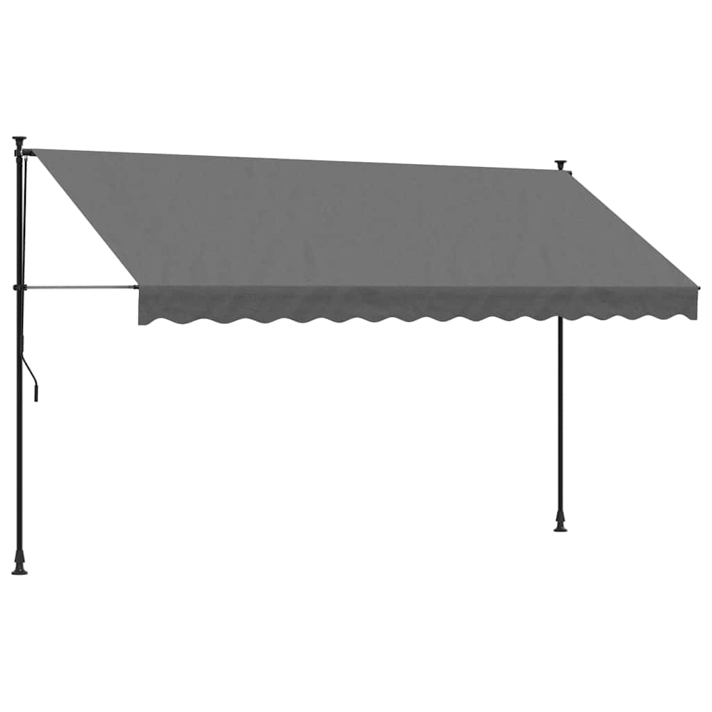 Tenda da sole estensibile Vidaxx 350x150 cm tessuto e acciaio antracite