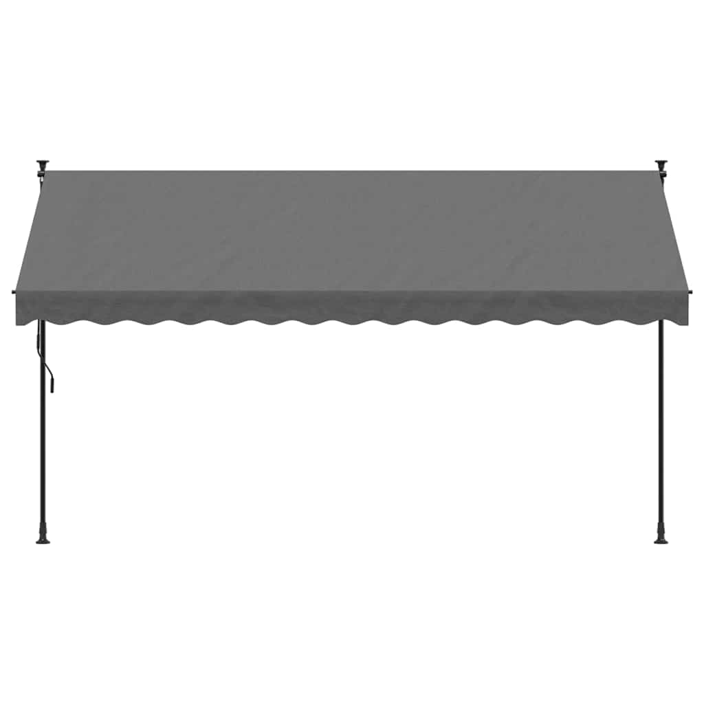 Tenda da sole estensibile Vidaxx 350x150 cm tessuto e acciaio antracite