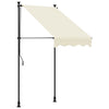Tenda da sole estensibile Vidaxx 100x150 cm in tessuto e acciaio color crema