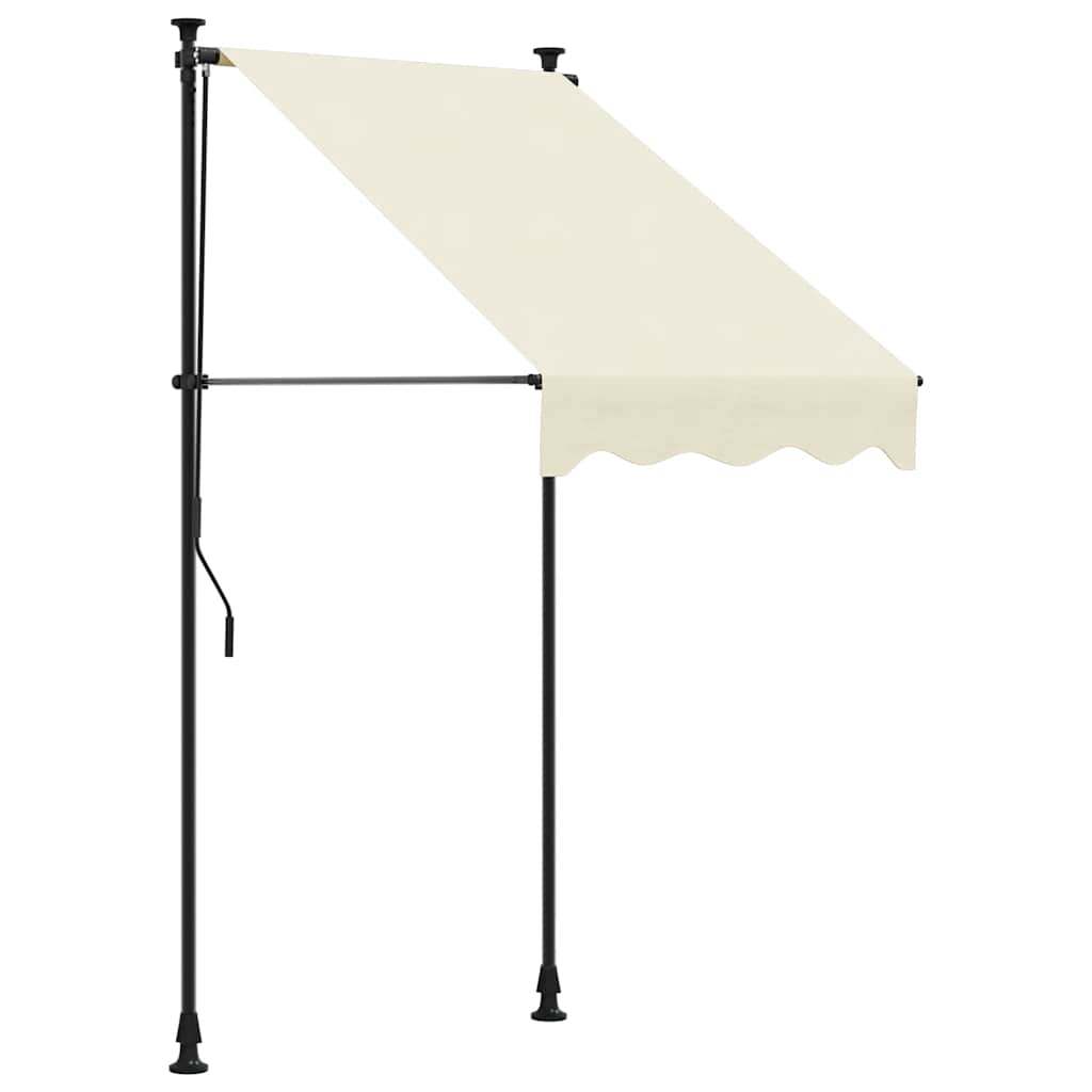 Tenda da sole estensibile Vidaxx 100x150 cm in tessuto e acciaio color crema