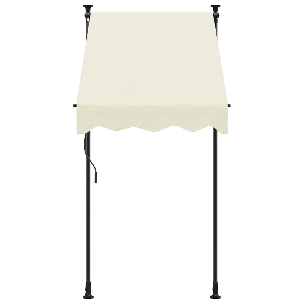 Tenda da sole estensibile Vidaxx 100x150 cm in tessuto e acciaio color crema