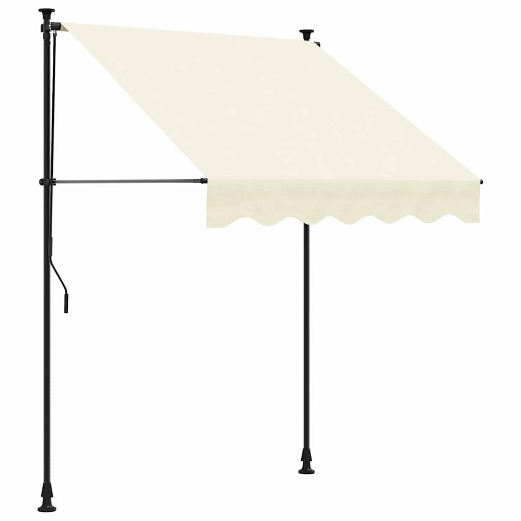 Toldo extensible vidaxx 200x115 cm tela y acero color crema