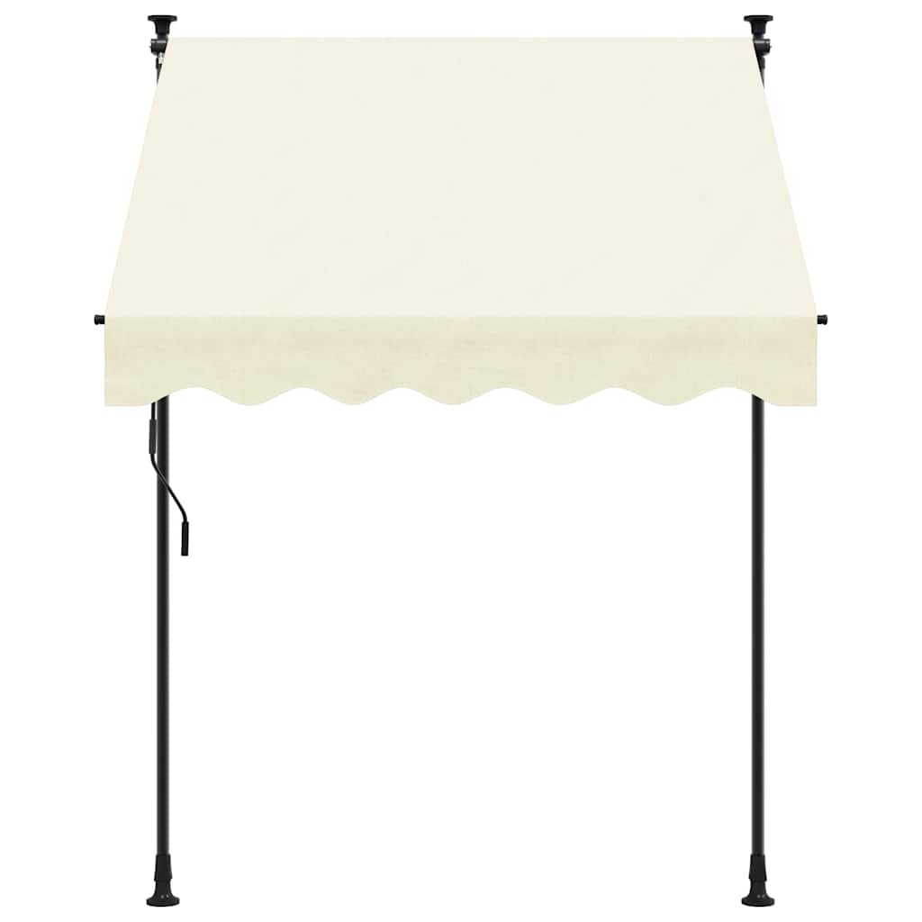 Toldo extensible vidaxx 200x115 cm tela y acero color crema