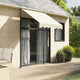 Toldo extensible vidaxx 200x115 cm tela y acero color crema