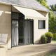 Vidaxl Luifel Extendible 250x150 cm tessuto e crema in acciaio