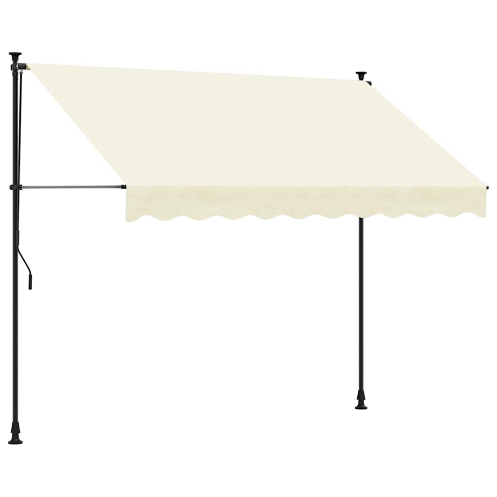Toldo extensible vidaxx 300x150 cm tela y acero color crema