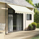 Toldo extensible vidaxx 300x150 cm tela y acero color crema