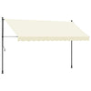 Toldo extensible vidaxx 350x150 cm tela y acero color crema