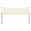 Toldo extensible vidaxx 350x150 cm tela y acero color crema