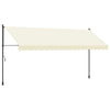 Vidaxl luifel uittrekbaar 400x150 cm stof en staal crèmekleurig