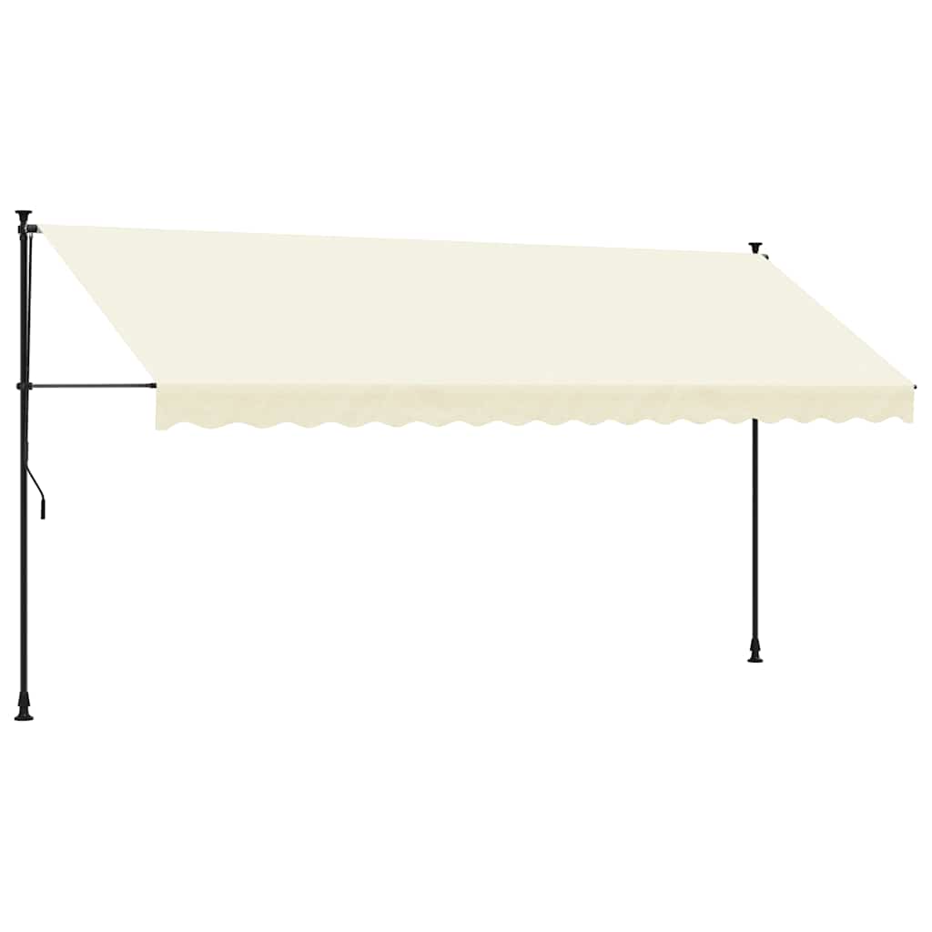Tenda da sole estensibile Vidaxx 400x150 cm in tessuto e acciaio color crema