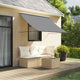 Vidaxl Laifel estendibile 250x150 cm tessuto e antracite in acciaio