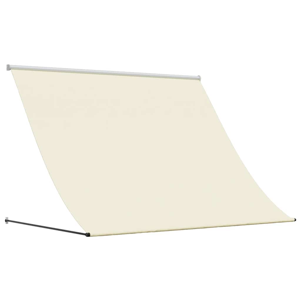 Vidaxl Luifel Extendible 250x150 cm tessuto e crema in acciaio
