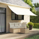 Vidaxl Laifel Extendible 300x150 cm tessuto e crema in acciaio