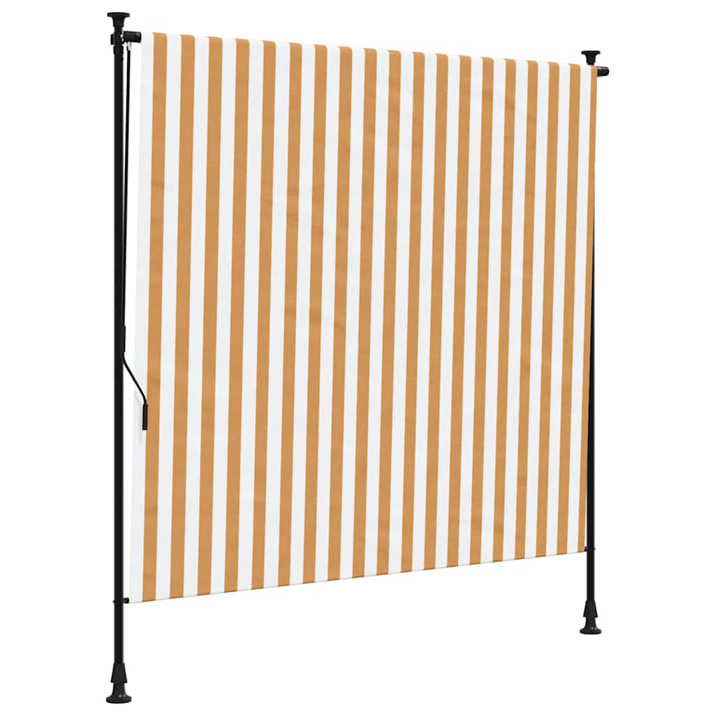 Vidaxl Roller Blind para tela de 150x270 cm de tela y acero naranja y blanco