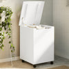 Vidaxl wasmand met wielen rana 45x45x64 cm massief grenenhout wit