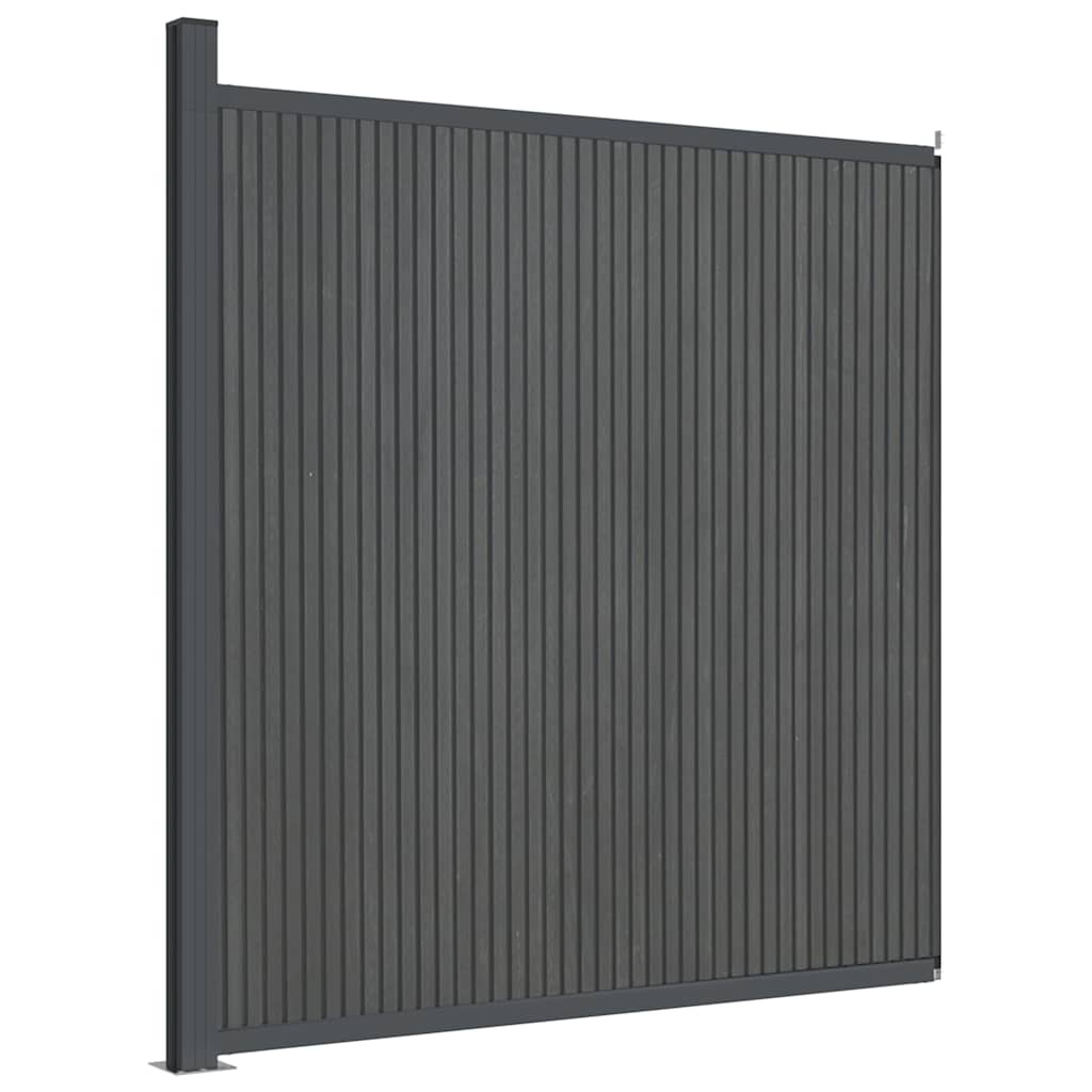 Panel de valla Vidaxl 173x186 cm HKC Gray