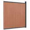 Panel de valla vidaxxl 173x186 cm hkc marrón