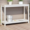 Vidaxl Botton Table con scaffale 108x35x75 cm Pine bianco bianco