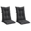 Cuscini da sedia Vidaxl 2 St High Back 120x50x7 cm Antracite miscelato