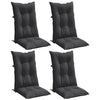 Cuscini da sedia Vidaxl 4 St High Back 120x50x7 cm in tessuto misto antracite