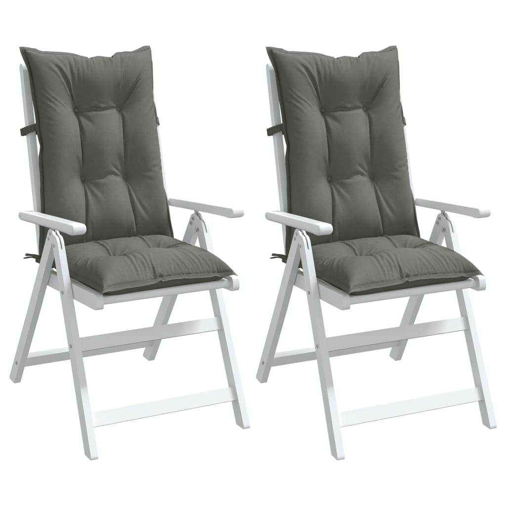 Cuscini da sedia Vidaxl 2 St High Back 120x50x7 cm Grigio scuro