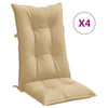 Cuscini da sedia Vidaxl 4 St High Back 120x50x7 in tessuto misto in tessuto
