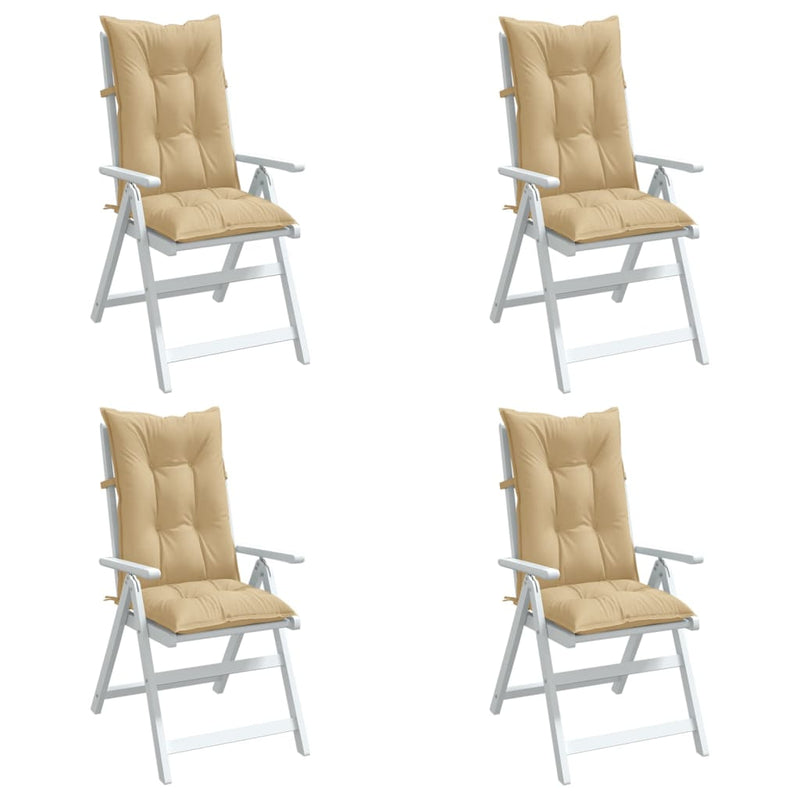 Cuscini da sedia Vidaxl 4 St High Back 120x50x7 in tessuto misto in tessuto