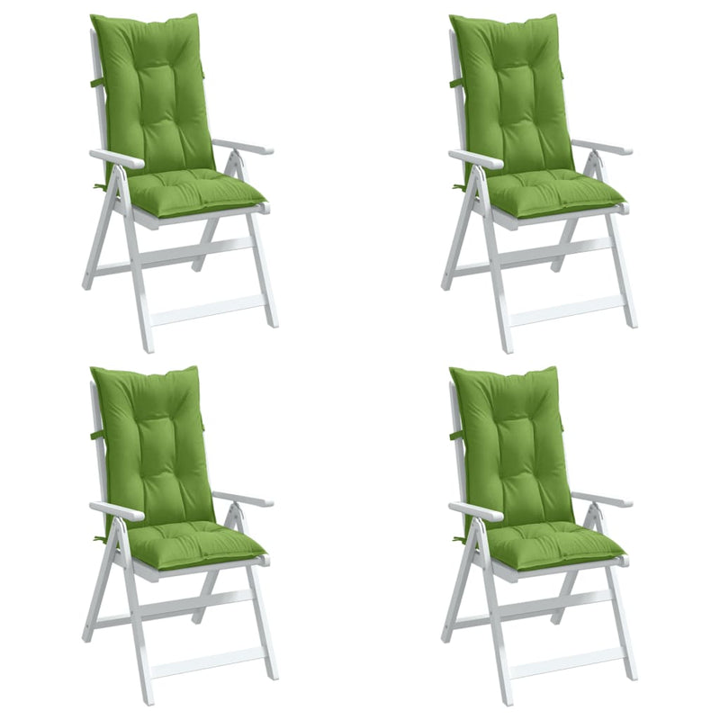 Cuscini da sedia Vidaxl 4 St High Back 120x50x7 cm in tessuto miscelato verde