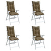 Cuscini da sedia Vidaxl 4 St High Back 120x50x7 in tessuto misto misto